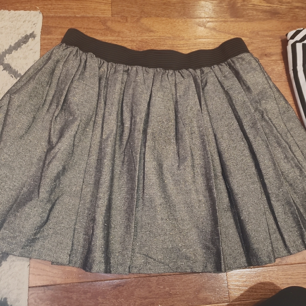 Silver and gold sparkle skater skirt